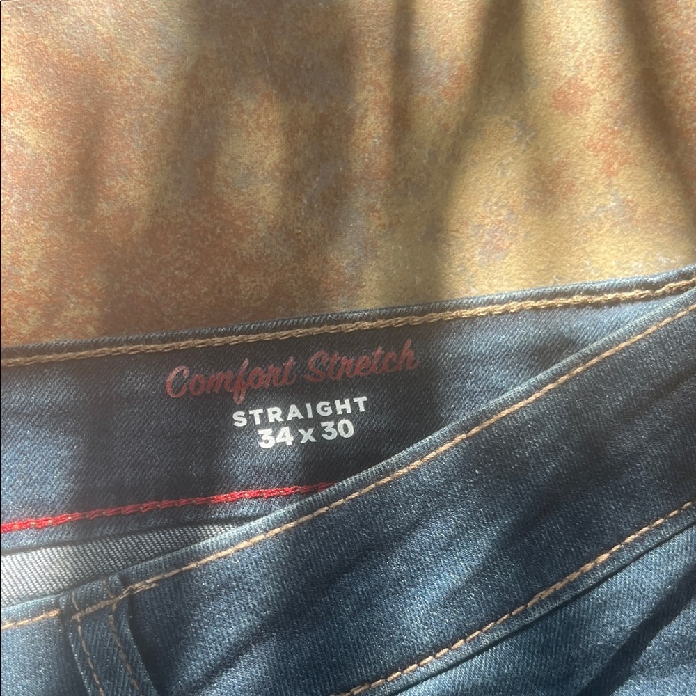 Izod Men's Straight Jeans - Blue 34x30 men new no tags - Picture 2 of 9